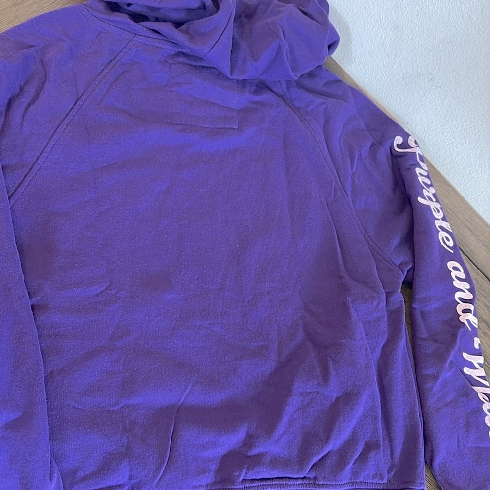 NWT [camp david] Kansas State Wildcats NCAA Hooded Sweatshirt Purple Women’s S M - Picture 7 of 10